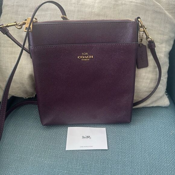 Coach Merlot Kitt Leather Messenger Crossbody Bag - Picture 1 of 9